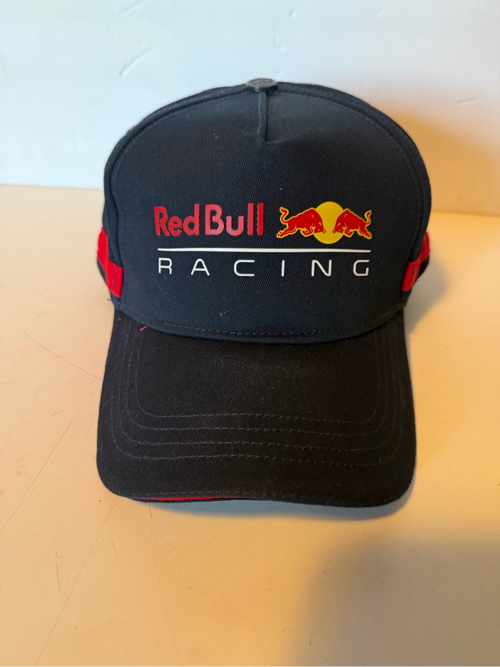 Red Bull Racing Puma Hat Snapback Black Red Adjustable Stichd F1 Forumla One.
